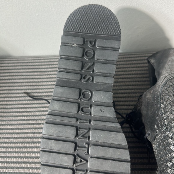 Pons Quintana Brown Platform Woven Braided Shoes Sneakers - Picture 4 of 4